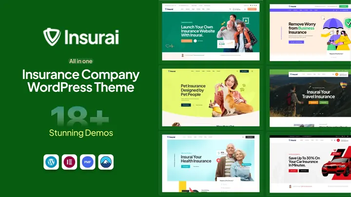 Preview of the Insurai WordPress theme by ThemePure — Insurance.