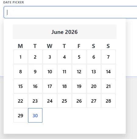 Pure Metafields admin screen: datepicker